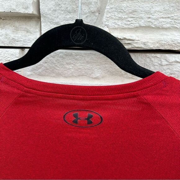 Under Armour The Tech Tee Mens XL Red Short Sleeve Athletic Shirt - Picture 4 of 5